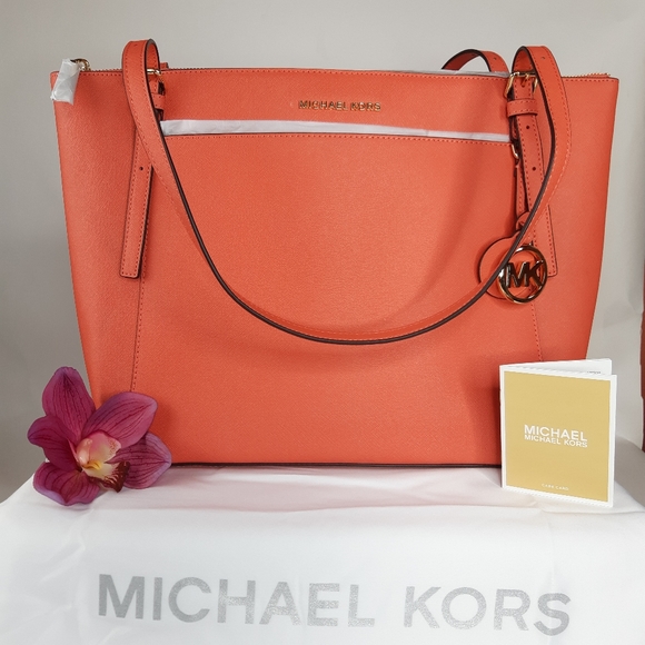 michael kors pink grapefruit bolsa